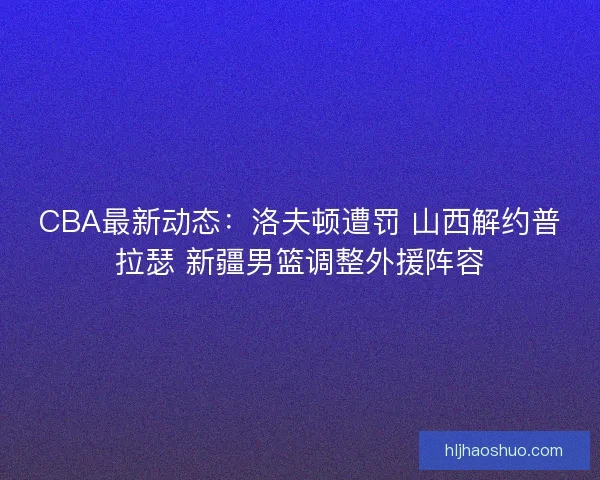CBA最新动态：洛夫顿遭罚 山西解约普拉瑟 新疆男篮调整外援阵容